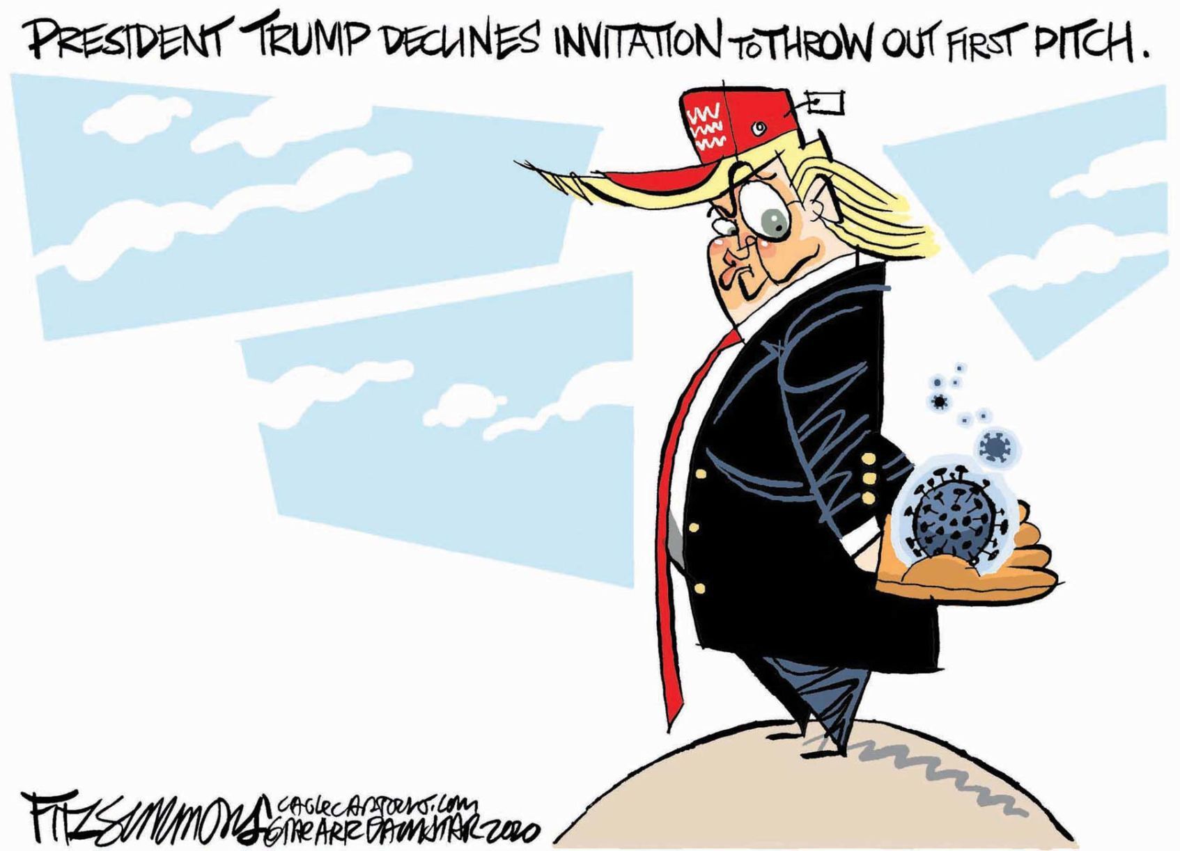 Daily Fitz Cartoon: First pitch